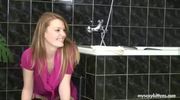 Beautiful Brunette Fucked In Rest Room