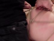 Tight tied blonde is anal bdsm banged
