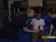 Pussy licking for a big booty MILF cop in a dark room by a BBC suspect.