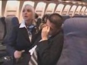 American Stewardess Handjob