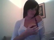 Amateur Busty Brunette Showing Her Big Tits On WebCam