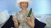 Horny granny cucumber pussy penetration
