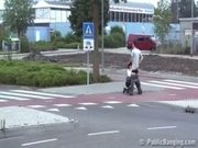 Public blowjob at a crosswalk