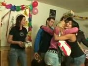 Horny teens strip at party