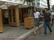Euro Chick Naked In Public