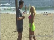 Peter North spots Stacy on the beach and picks her up for BJ