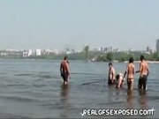 Fishing with some nude Russian teens