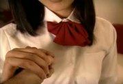 Shy asian teen strips out of her school uniform!