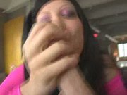 Hot pink teeny cock sucking