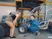 'ChicasLoca - Tiffany Tatum Hot Hungarian Babe Gets Her Tight Pussy Fucked Hard By Horny Car Mechanic'