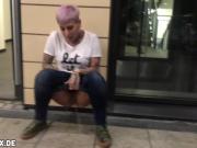 'This is how public sluts piss - public, outdoor, pissed off! Compilation'