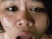 'My tinder date takes huge facial'