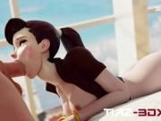 Dva takes it up the Ass and then gives Blowjob - Overwatch Rule 34