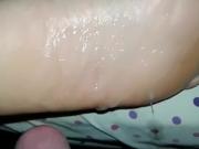 Cumshot on Mom's Soles
