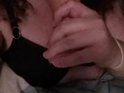 'Deep throating my biggest dildo!'
