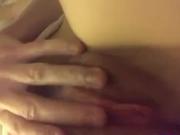 'playing with my wet pussy'