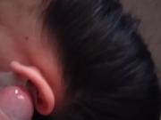 Ear cumshot