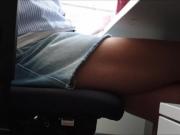 'Office Slut Angi under Table Miniskirt'