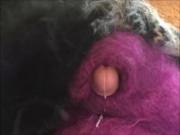 Big Cum Shot on Purple Mohair
