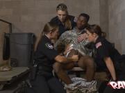 Raw MILF officers foursome with a conviced marine