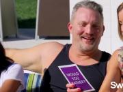 Kinky swingers are having a sexy reunion today