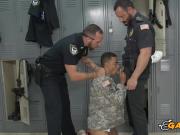 Thug gets a surprise cavity search by horny gay cops