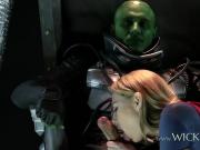 Supergirl Carter Cruise banged in parody by green alien with Carter Cruise and Damon Dice