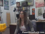 Gorgeous Brunette Charlie Harper Sucking Dick In Pawn Shop
