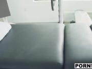 Horny masseur blasts cum on Rilynn beautiful face