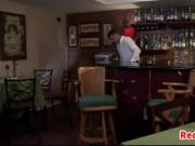 Redhead With Small Boobs At The Bar