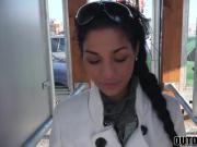 Petite hottie Nancy with small tits rides massive dick