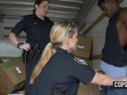 Stolen goods criminal is caught red handed inside a moving truck