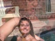 Hot teen lezzies wet and wild pool party and twat pleasuring