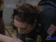 Interrogation room gets some steamy action from milf cops