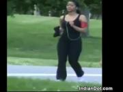 Indian Walking Around In Spandex