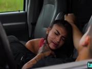 Latina teen Michelle Martinez hitches ride and ends up having rough sex