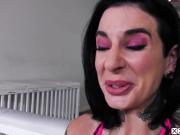Wet pornstar fucked by a perverted shemale with big hard dick Aubrey Kate