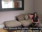 Slim lap dancer fucks in casting