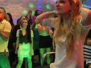 Foxy girls get completely wild and nude at hardcore party