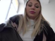 Horny Euro chick Haley Hill mouth fuck a stranger