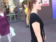 Striking czech girl gets teased in the mall and nailed in pov