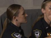 Deep Throat in jail with these two stunning female cops.