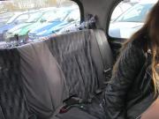 Huge tits ebony Brit bangs in fake taxi