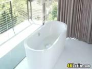 Latin Babe Takes A Bath POV