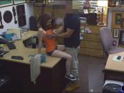 Bitch in glasses gets banged by pawn dude at the pawnshop