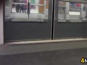 Sexy Black Nylons On The Metro