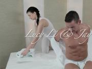 Busty masseuse rode hard cock