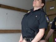 Hood thug gets caught and fucked by 2 horny female cops
