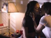 Late night college party makes teens have lesbian sex