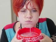 Teen bareback creampie This time she is a kitten, and the cum that